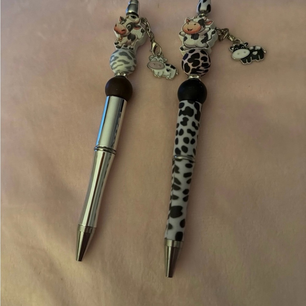Cow Print Charm Pens
